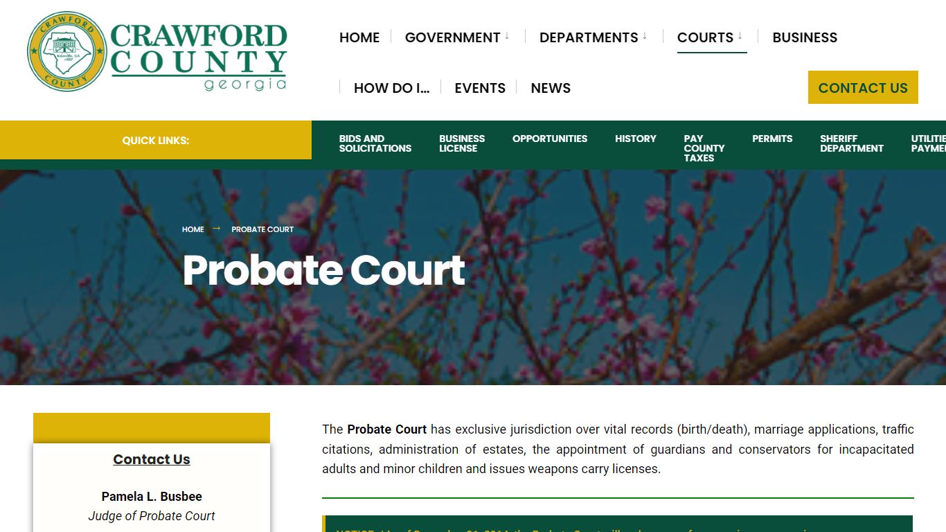 Probate Court – Official Website of Crawford County, Georgia